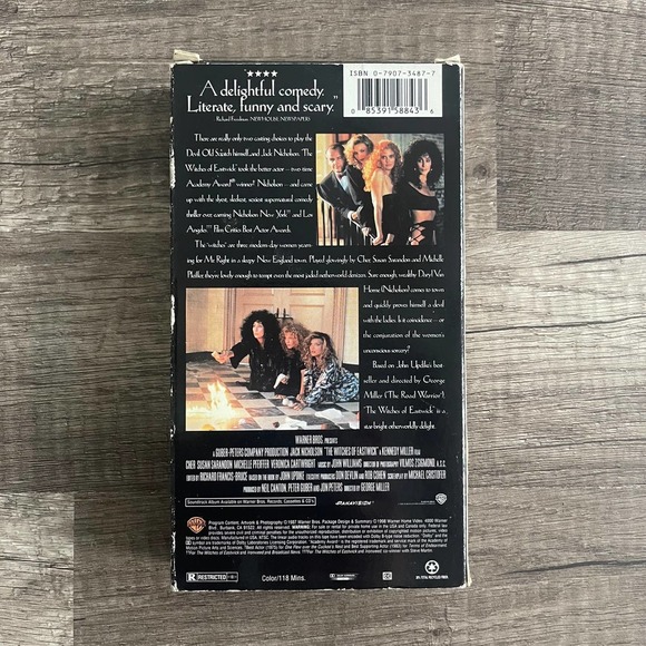 THE WITCHES OF EASTWICK - JACK NICHOLSON CHER SUSAN SARANDON [ VHS ] WARNER BROS - Picture 3 of 5